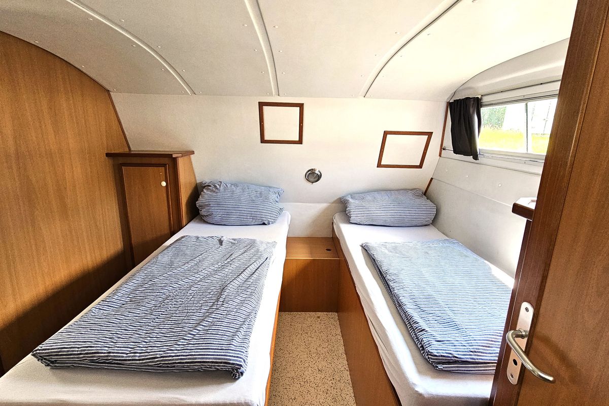 Cabin on Persephone, a Gulet Tarpon 37 DP motorboat at Lübz, Germany