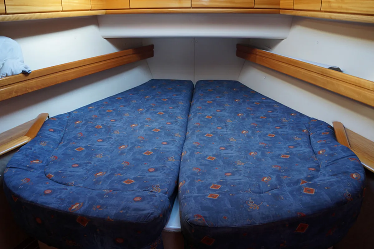 Cabin on Aegle, a Bavaria 46 Cruiser sailboat at Volos Municipality, Greece