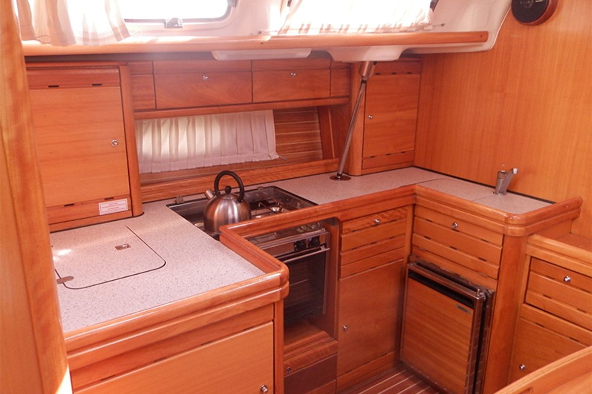 Galley of Aegle, a Bavaria 46 Cruiser sailboat at Volos Municipality, Greece