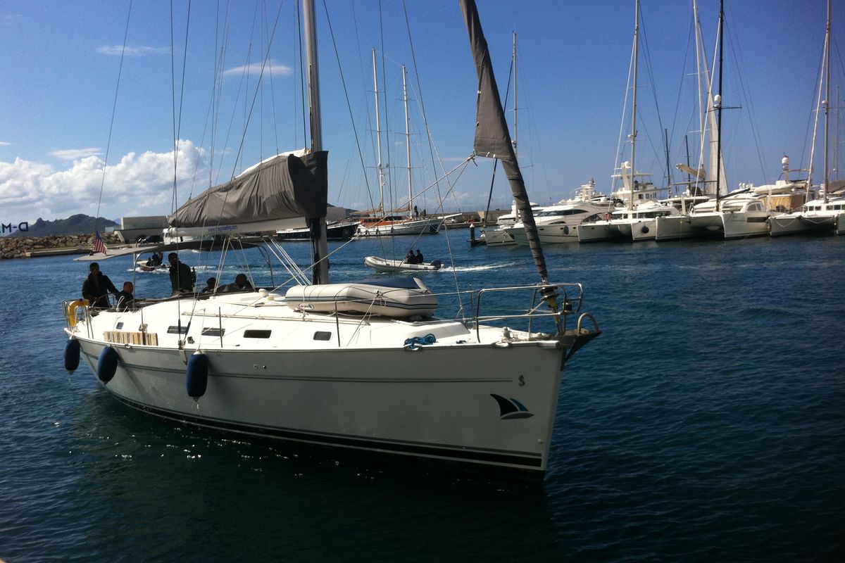 Exterior view of Kalypso, a Beneteau Cyclades 43.4 sailboat at Bodrum, Turkey