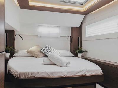 Cabin on Invalid, a Lagoon 46 catamaran at Sant Antoni de Portmany, Spain