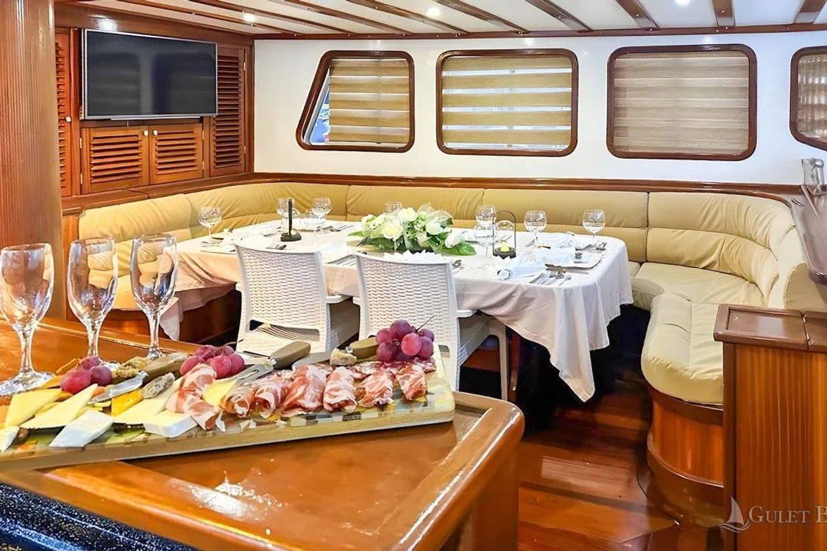 Salon of Sirena, a Unknown Sirena yacht at Split, Croatia
