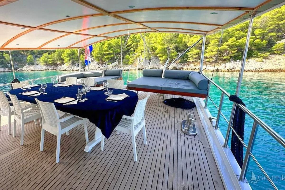 Deck of Sirena, a Unknown Sirena yacht at Split, Croatia