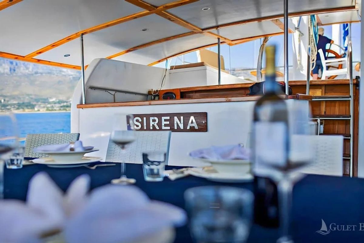 Deck of Sirena, a Unknown Sirena yacht at Split, Croatia