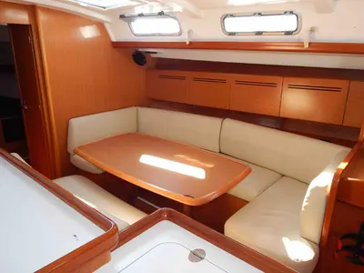 Salon of Comfort, a Beneteau Cyclades 50.5 sailboat at Piraeus, Greece
