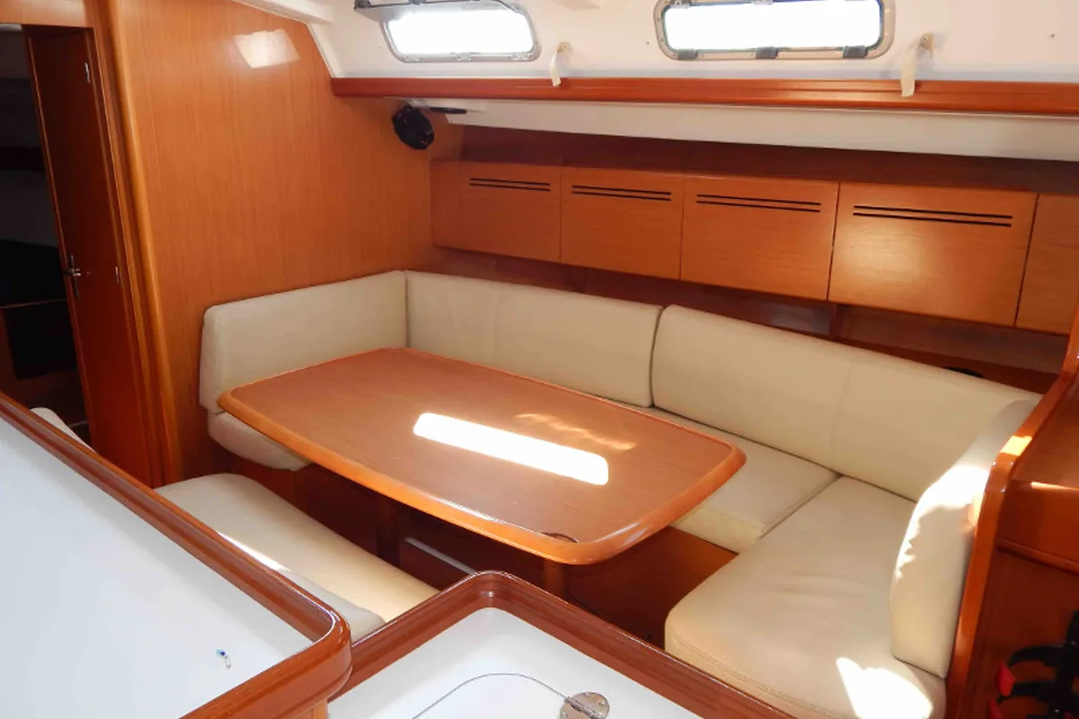 Salon of Comfort, a Beneteau Cyclades 50.5 sailboat at Piraeus, Greece