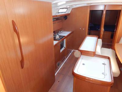 Galley of Comfort, a Beneteau Cyclades 50.5 sailboat at Piraeus, Greece