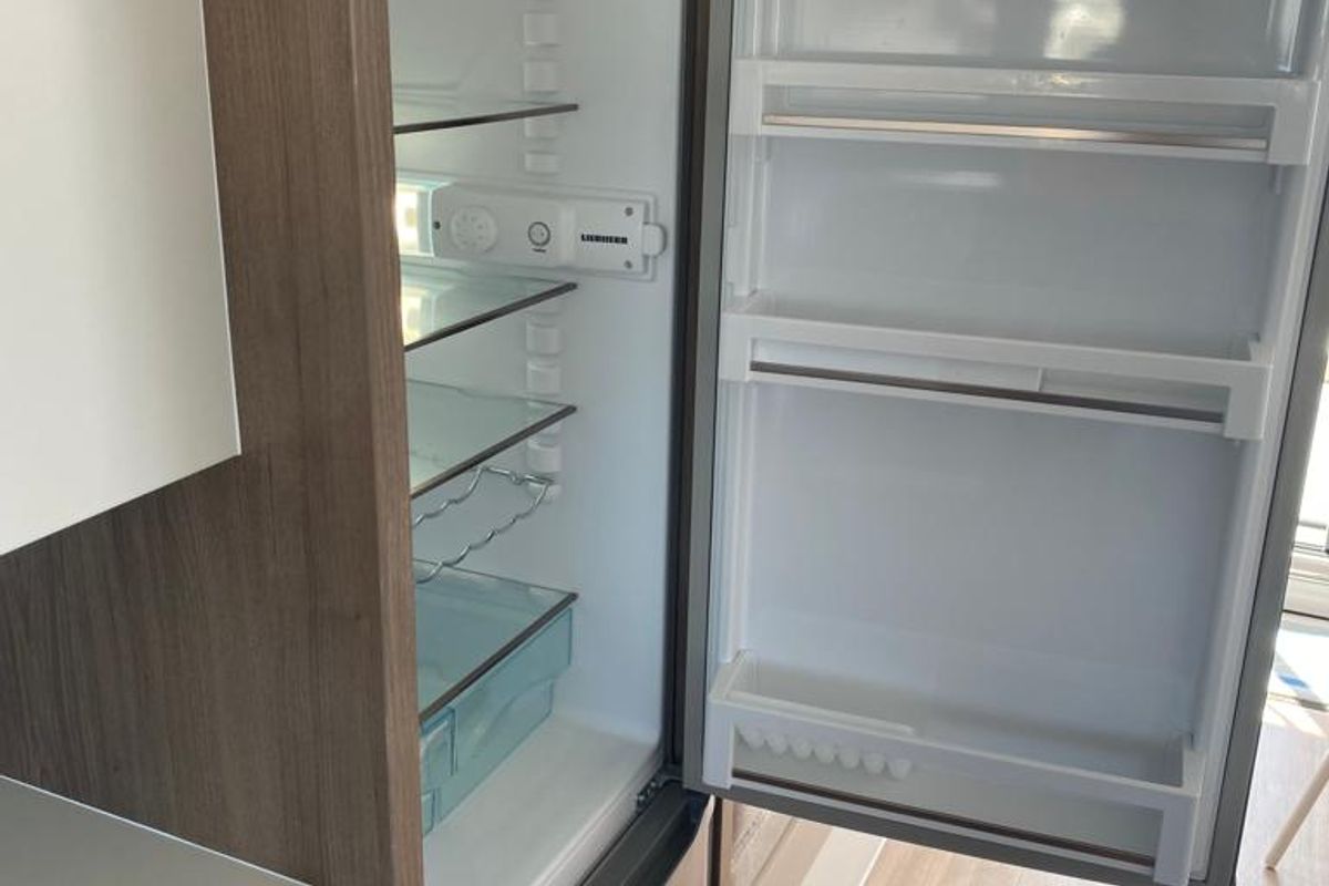 Galley of Free Flow, a Bali Catspace catamaran at Grad Šibenik, Croatia