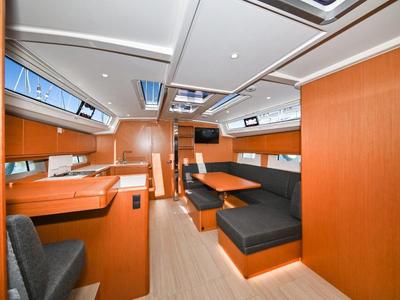 Salon of BOSUN, a Bavaria C46 sailboat at Zadar, Croatia