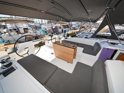 Cockpit of BOSUN, a Bavaria C46 sailboat at Zadar, Croatia