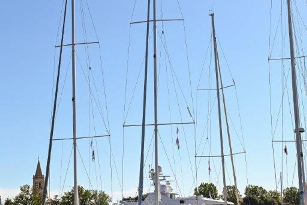 Exterior view of BOSUN, a Bavaria C46 sailboat at Zadar, Croatia