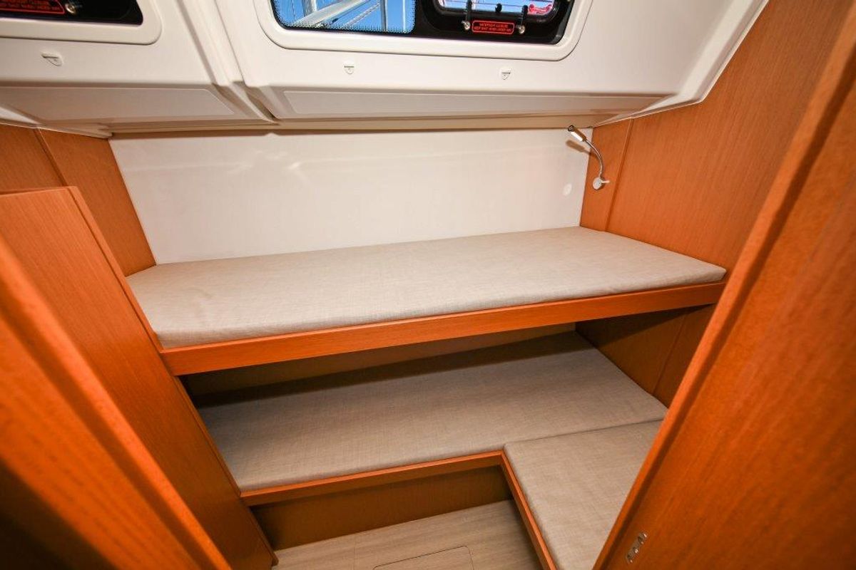 Cabin on BOSUN, a Bavaria C46 sailboat at Zadar, Croatia