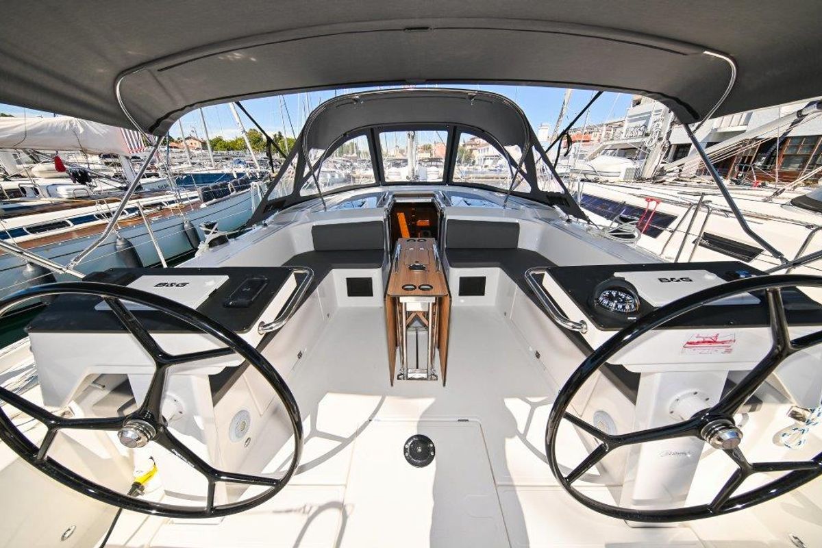 Cockpit of BOSUN, a Bavaria C46 sailboat at Zadar, Croatia