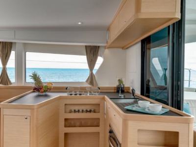 Galley of Queen Annezia, a Lagoon 42 catamaran at Municipal Unit of Lefkada, Greece