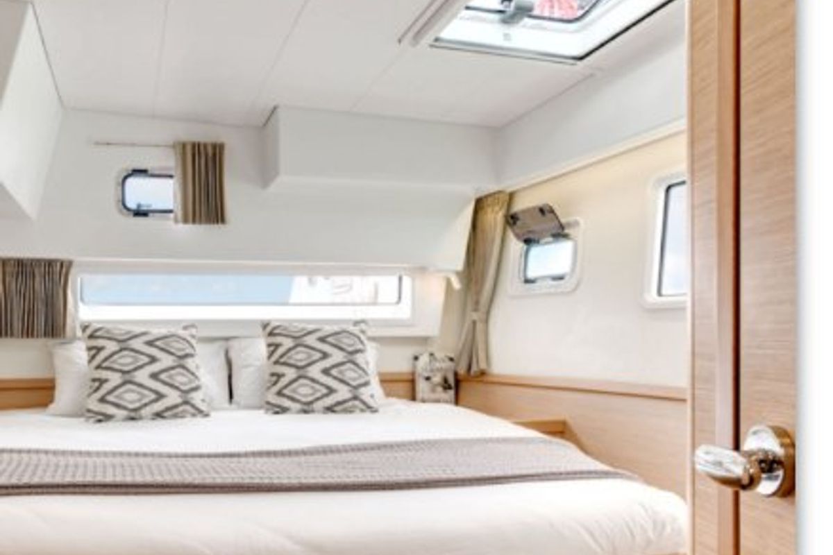 Cabin on Queen Annezia, a Lagoon 42 catamaran at Municipal Unit of Lefkada, Greece