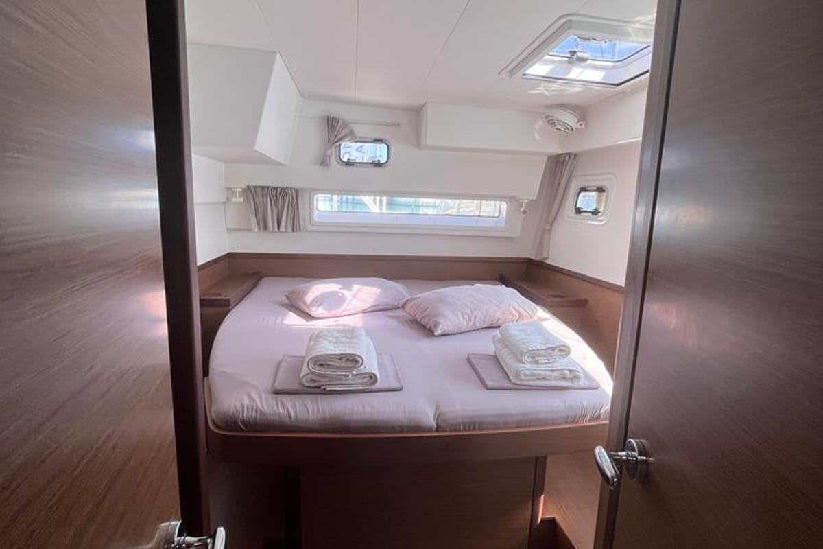 Cabin on Queen Annezia, a Lagoon 42 catamaran at Municipal Unit of Lefkada, Greece