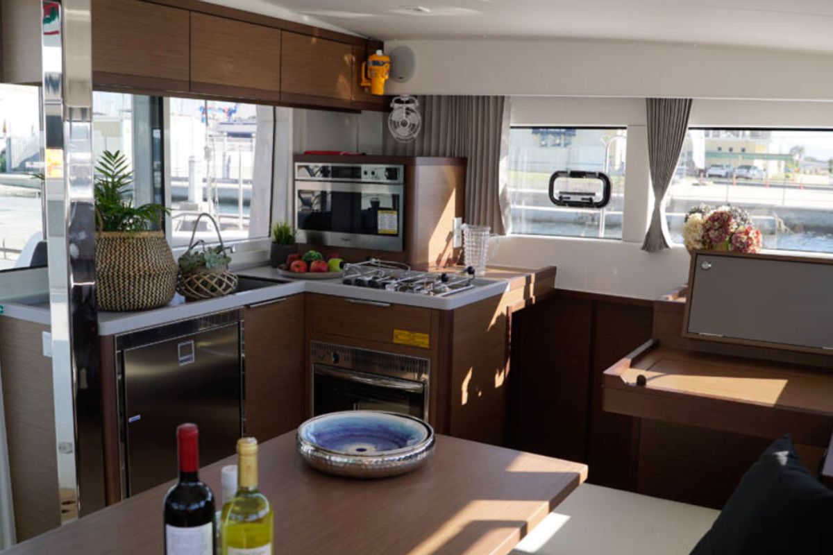 Galley of Chios, a Lagoon 40 catamaran at Municipal Unit of Lefkada, Greece