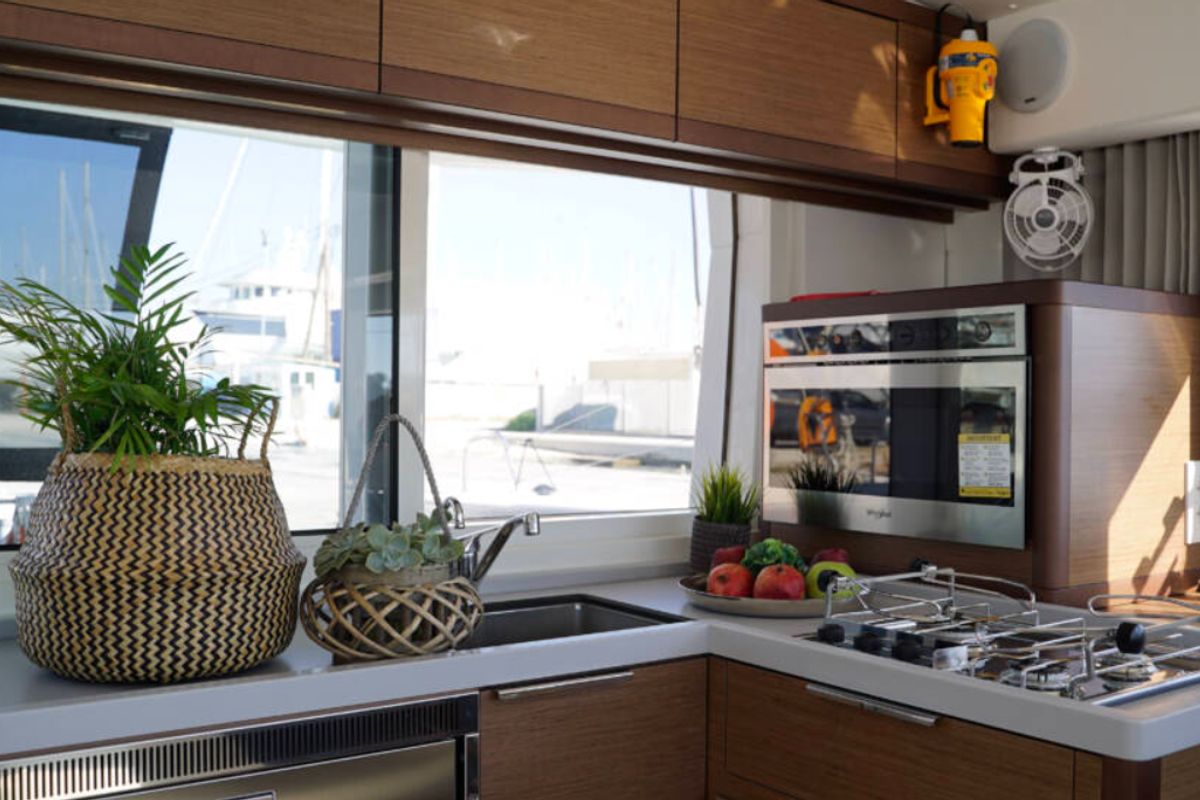 Galley of Chios, a Lagoon 40 catamaran at Municipal Unit of Lefkada, Greece