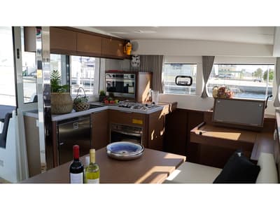Salon of Chios, a Lagoon 40 catamaran at Municipal Unit of Lefkada, Greece
