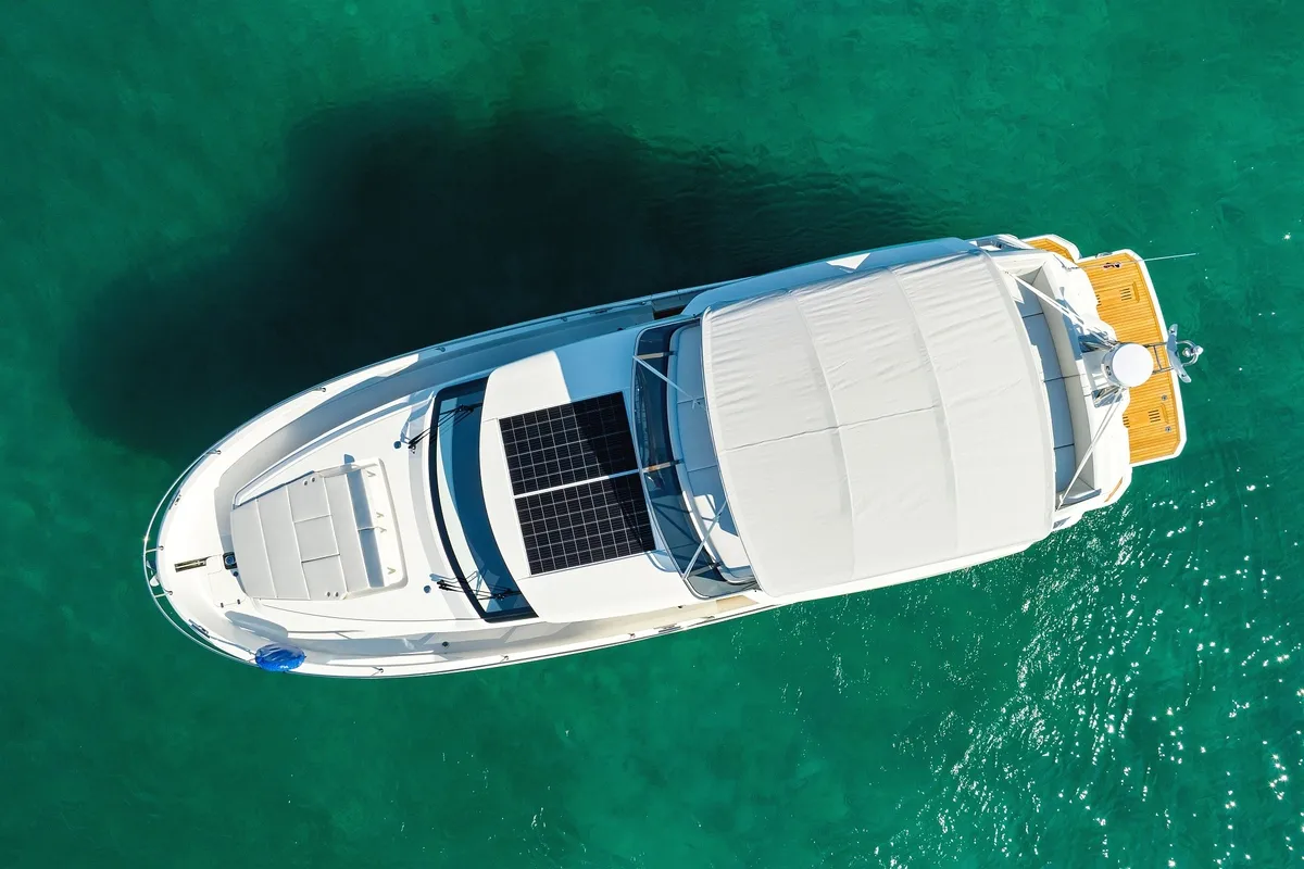 Exterior view of Pepper, a Greenline 45 Fly yacht at Grad Biograd na Moru, Croatia