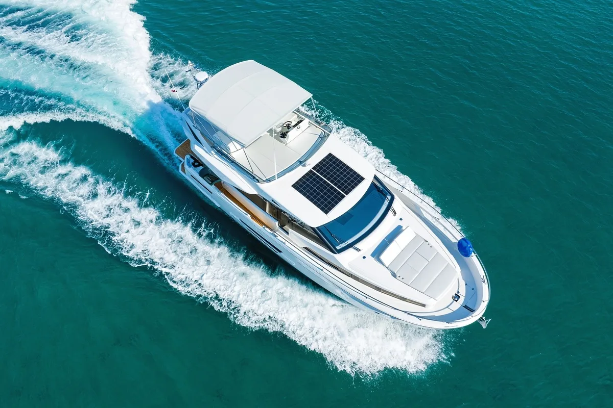 Exterior view of Pepper, a Greenline 45 Fly yacht at Grad Biograd na Moru, Croatia