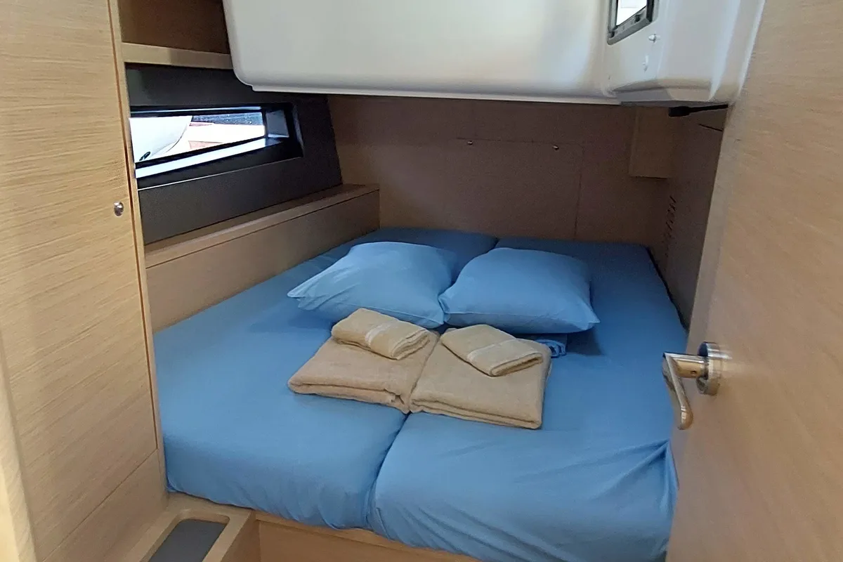 Cabin on Yin Yang, a Dufour 41 sailboat at Fethiye, Turkey