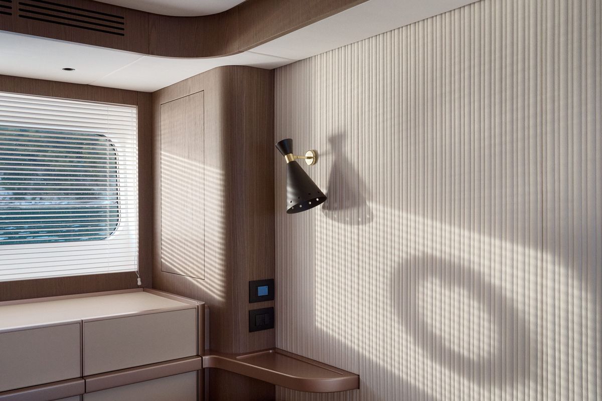 Cabin on Ava II, a Azimut Magellano 66 yacht at Lavreotiki Municipal Unit, Greece