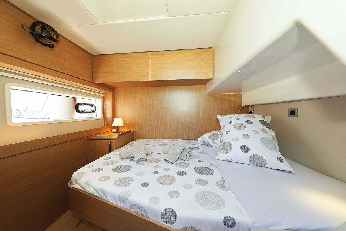 Cabin on Hermine, a Bali 4.6 catamaran at Općina Sukošan, Croatia