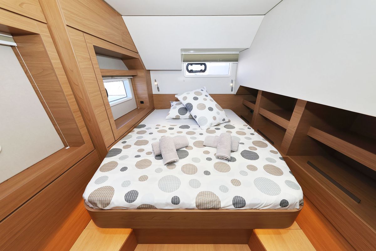 Cabin on Hermine, a Bali 4.6 catamaran at Općina Sukošan, Croatia