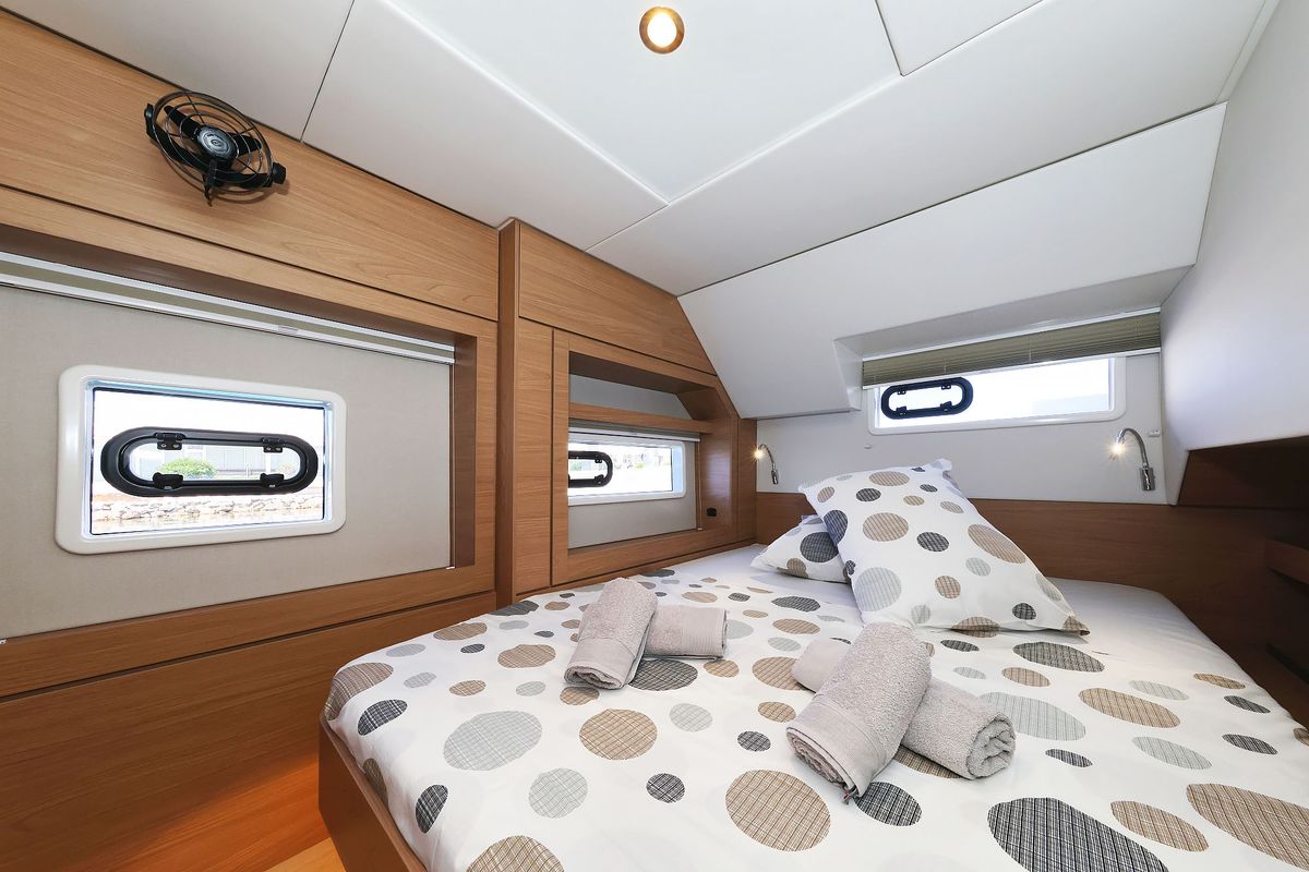 Cabin on Hermine, a Bali 4.6 catamaran at Općina Sukošan, Croatia