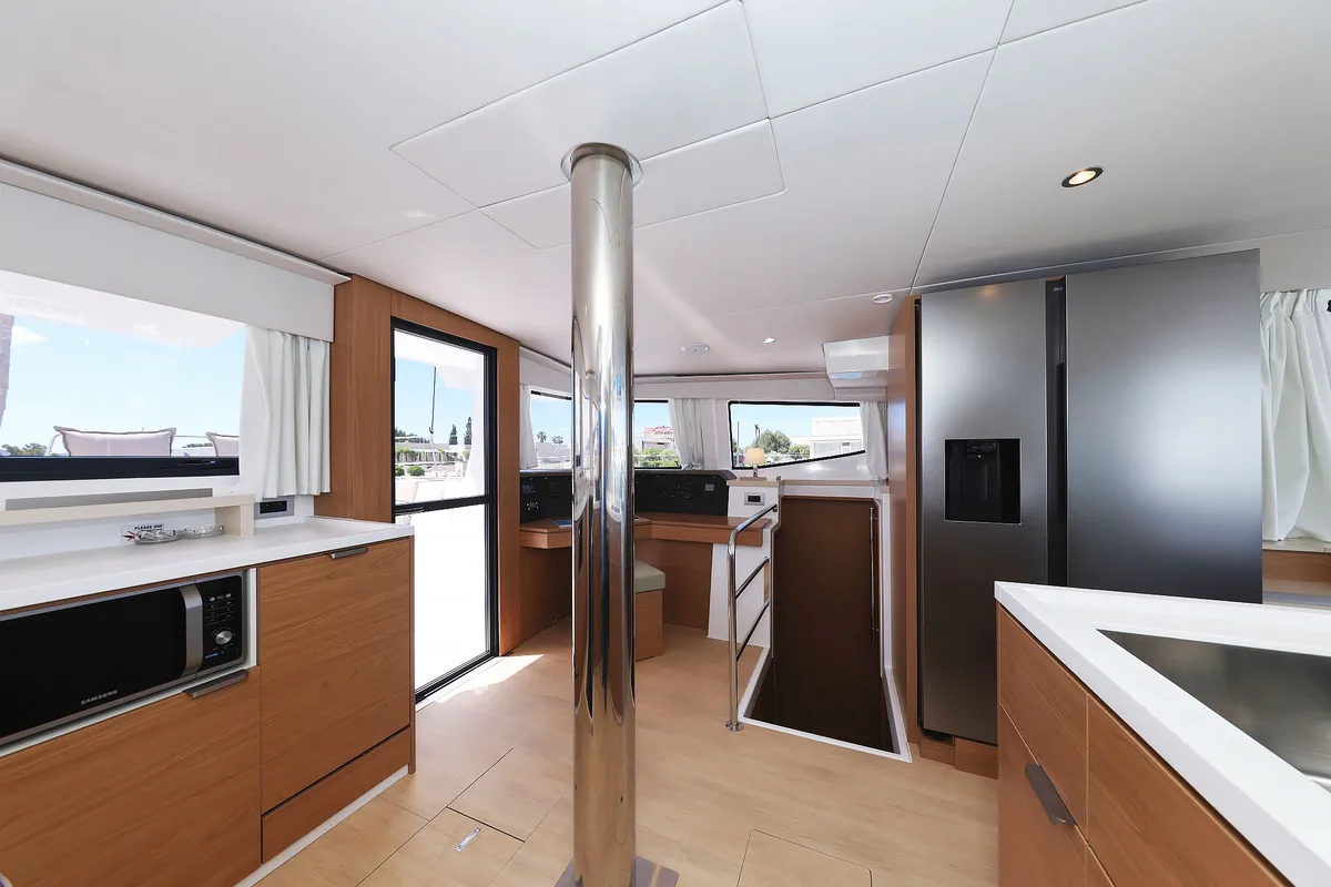 Galley of Hermine, a Bali 4.6 catamaran at Općina Sukošan, Croatia