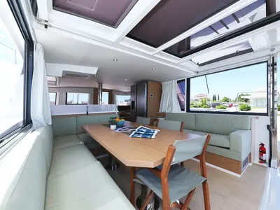 Salon of Hermine, a Bali 4.6 catamaran at Općina Sukošan, Croatia