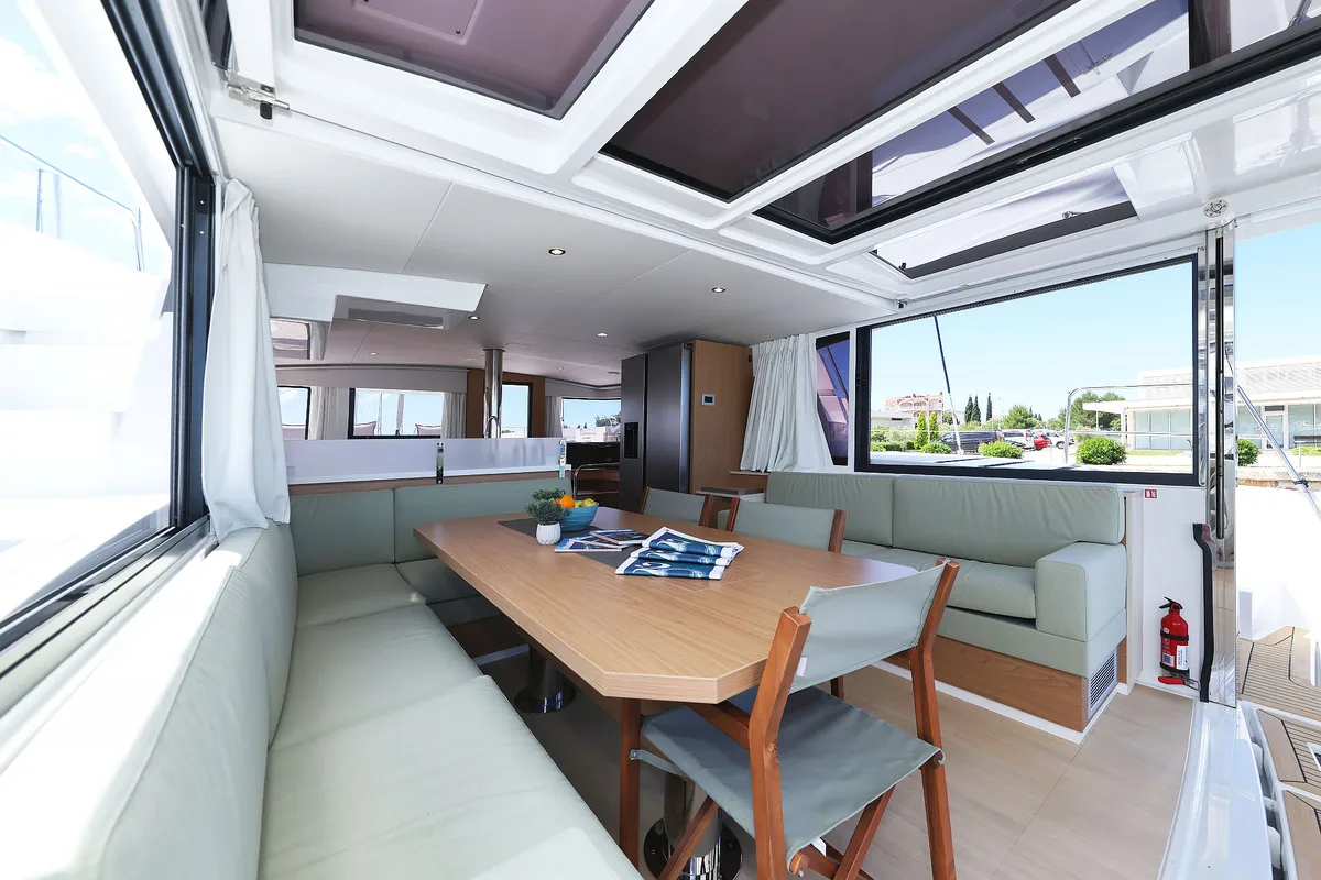 Salon of Hermine, a Bali 4.6 catamaran at Općina Sukošan, Croatia