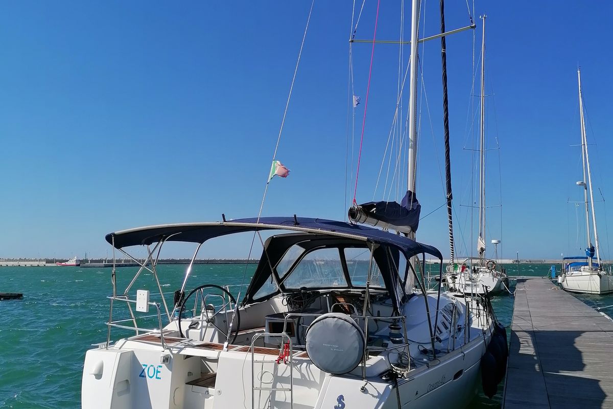 Zoe, a Beneteau Oceanis 46 sailboat at Bari, Italy