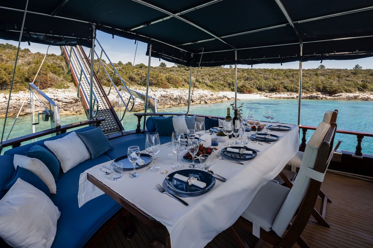 Deck of Hera, a Unknown Hera yacht at Split, Croatia