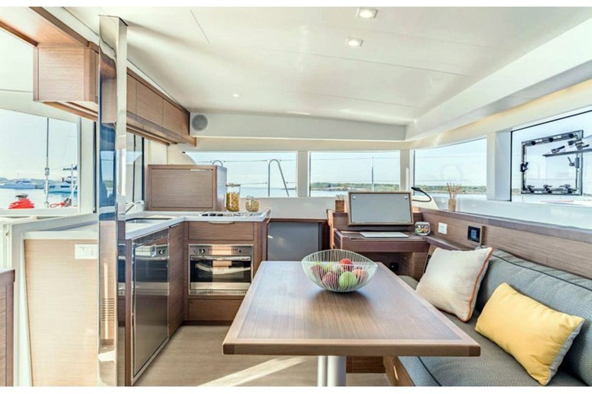 Galley of Sail Agena, a Lagoon 40 catamaran at Marmaris, Turkey