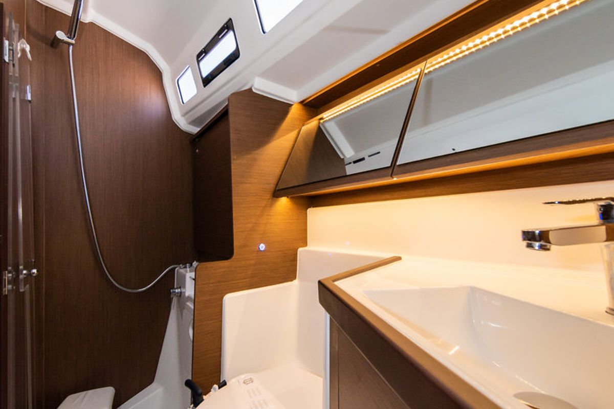 Head on Poseidon, a Beneteau Oceanis 40.1 sailboat at Zadar, Croatia