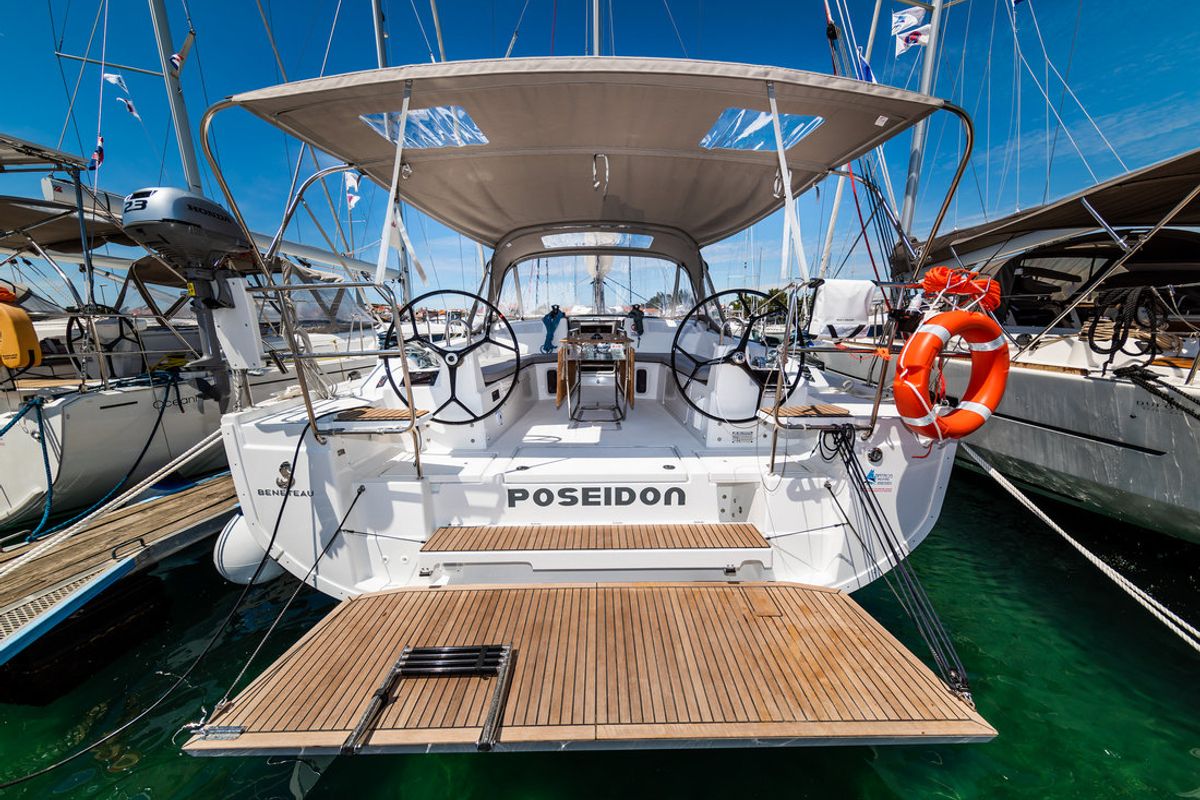 Exterior view of Poseidon, a Beneteau Oceanis 40.1 sailboat at Zadar, Croatia
