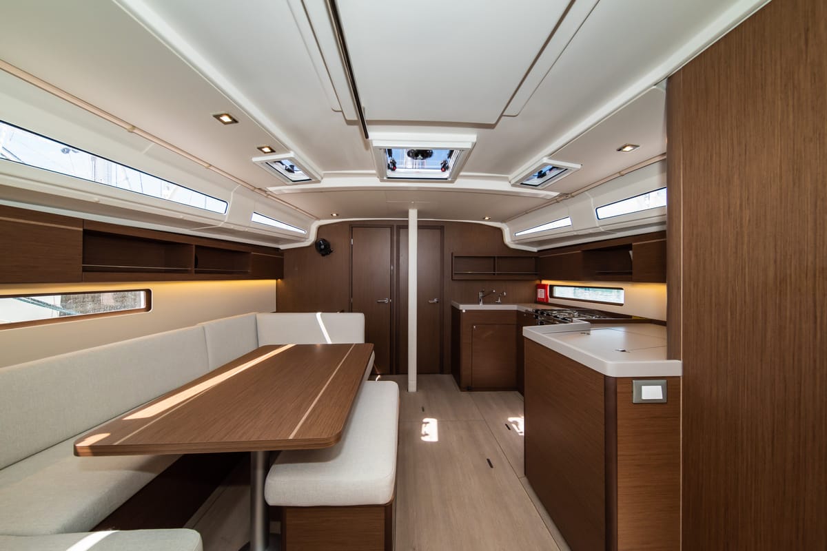 Salon of Poseidon, a Beneteau Oceanis 40.1 sailboat at Zadar, Croatia