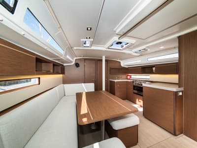 Salon of Poseidon, a Beneteau Oceanis 40.1 sailboat at Zadar, Croatia
