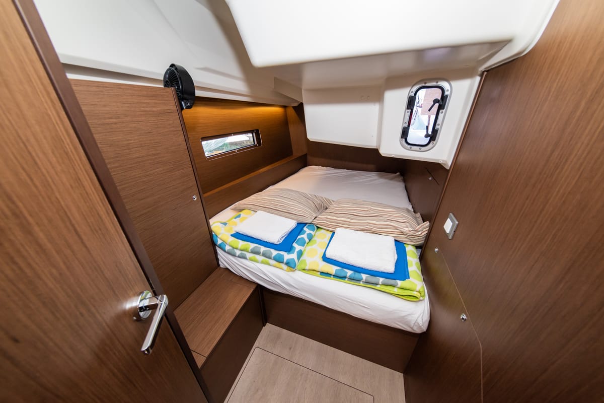 Cabin on Poseidon, a Beneteau Oceanis 40.1 sailboat at Zadar, Croatia