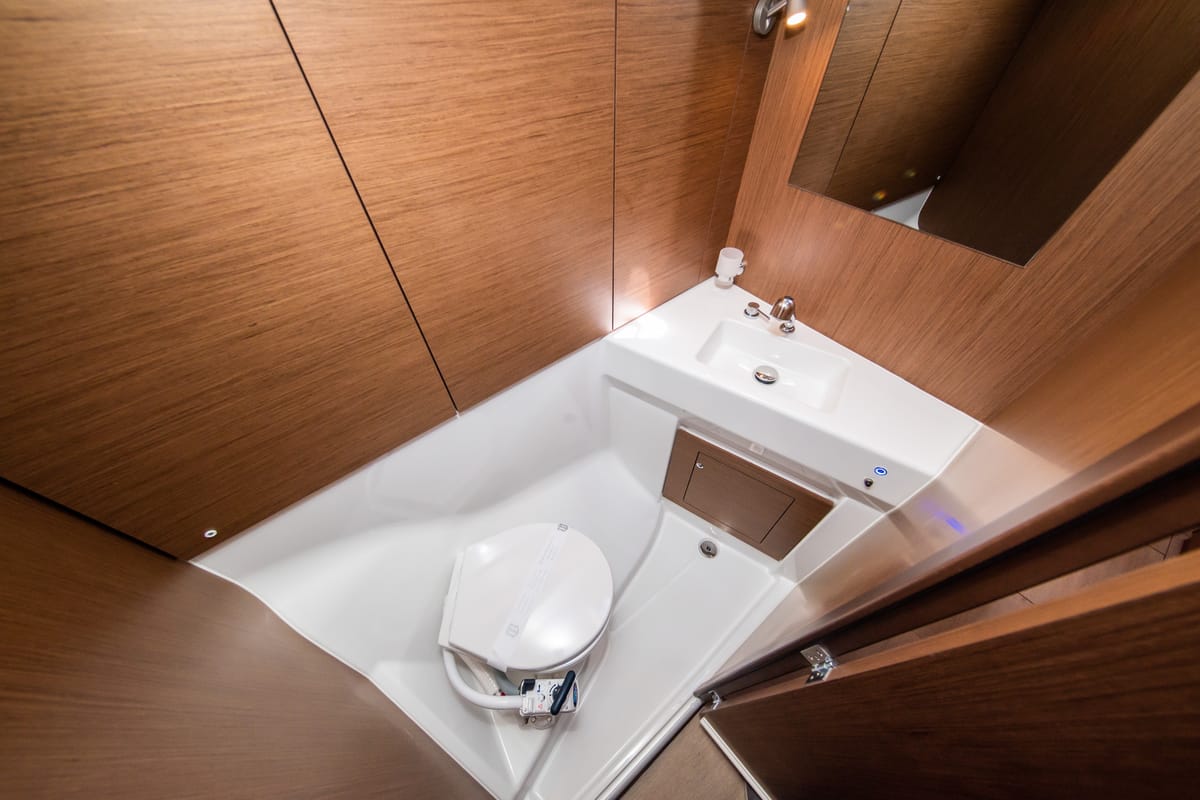 Head on Poseidon, a Beneteau Oceanis 40.1 sailboat at Zadar, Croatia