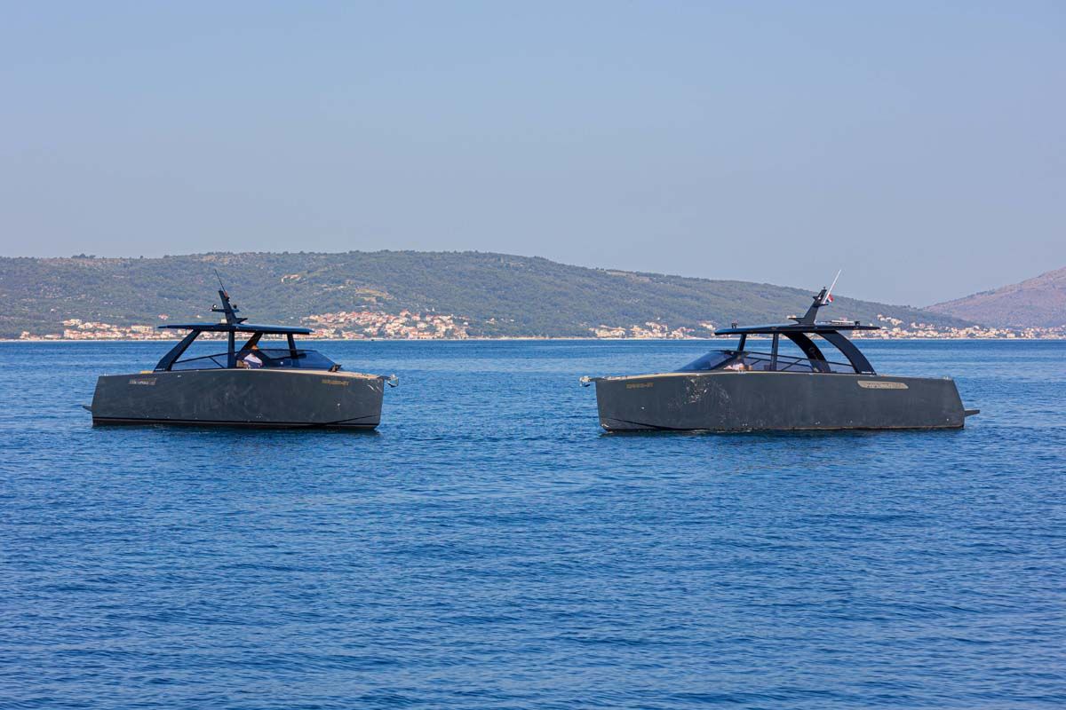 Exterior view of Gariful 1, a Colnago 35 motorboat at Split, Croatia