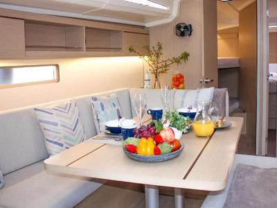 Galley of Onoda, a Beneteau Oceanis 40.1 sailboat at Dénia, Spain