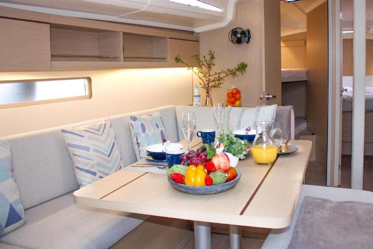 Galley of Onoda, a Beneteau Oceanis 40.1 sailboat at Dénia, Spain