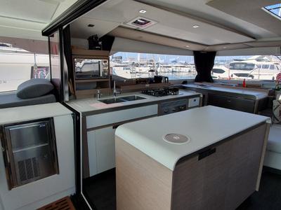 Galley of COSMOS, a Fountaine Pajot Aura 51 catamaran at Seget Donji, Croatia