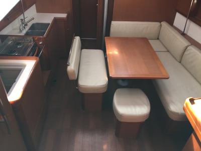 Galley of Little Mermaid, a Beneteau Oceanis 43 sailboat at Olbia, Italy