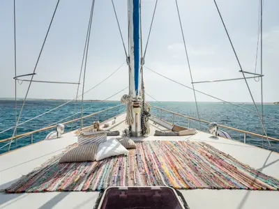 Deck of Gulet Yacht Ibiza, a Gulet Gulet gulet at Ibiza, Spain