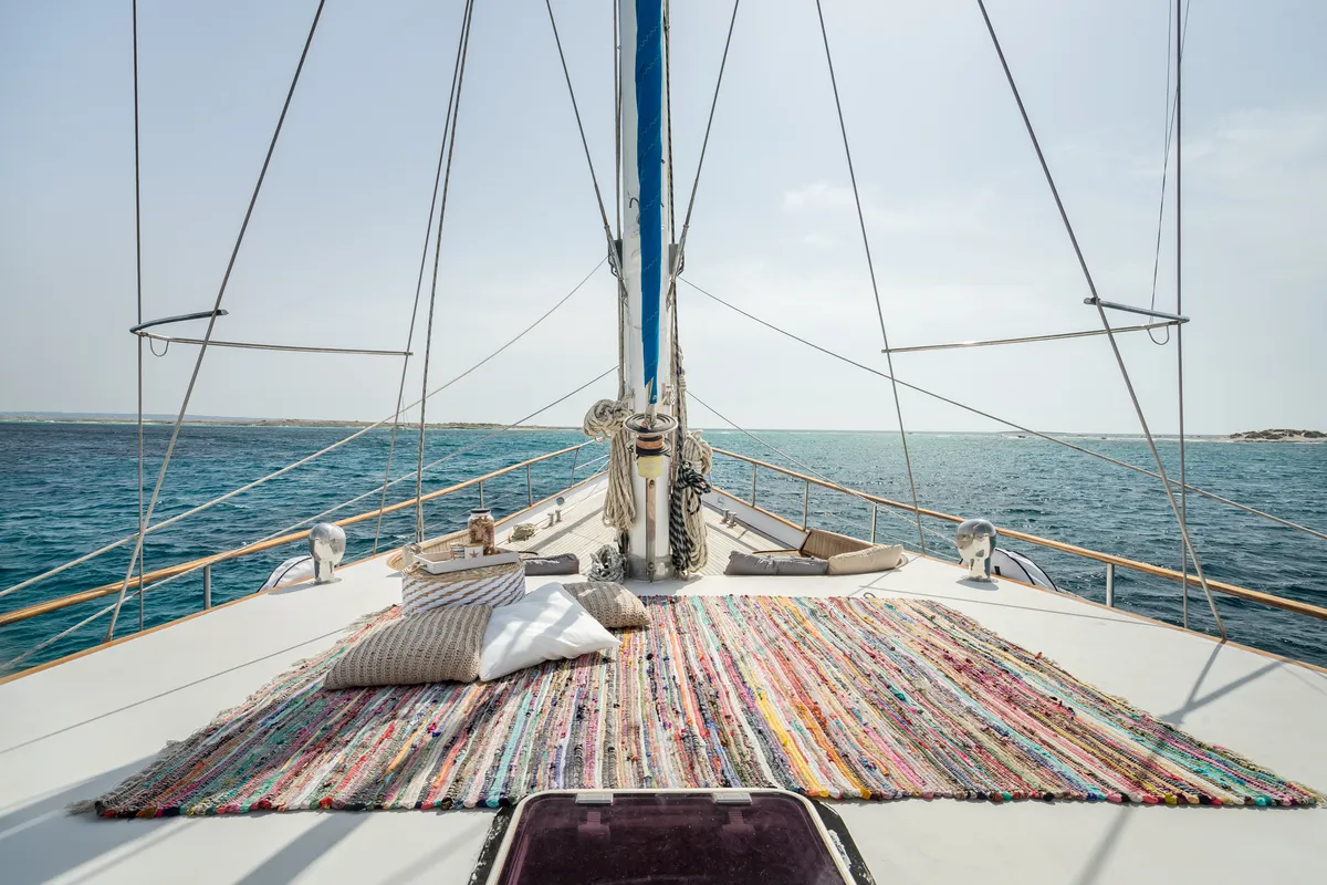 Deck of Gulet Yacht Ibiza, a Gulet Gulet gulet at Ibiza, Spain