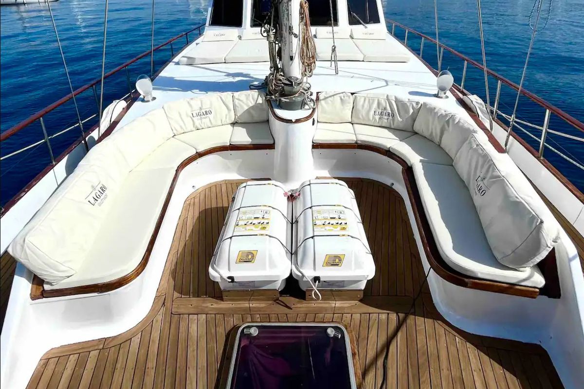 Deck of Gulet Yacht Ibiza, a Gulet Gulet gulet at Ibiza, Spain